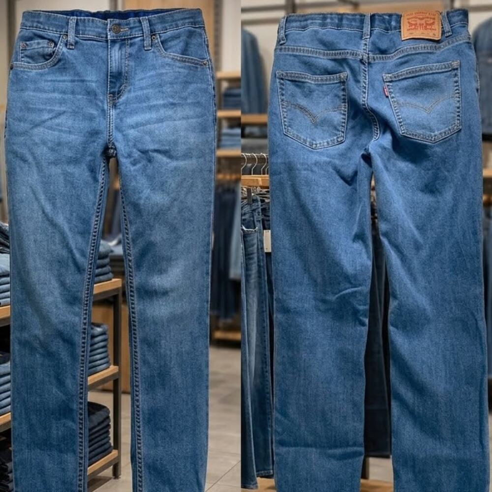Levi’s 502 Jeans Boys 14 Regular Regular Taper Blue Denim Adjustable Waist 27x29